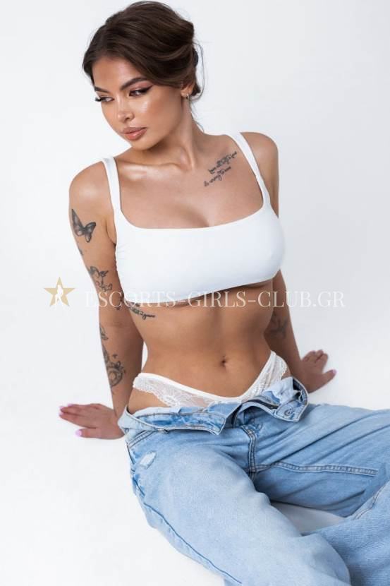 SENSUAL SKINNY BUSTY TOP VIP HOT EROTIC SEXY TATTED CALLGIRL VISITA ESCORT IN ATHENS SELENA