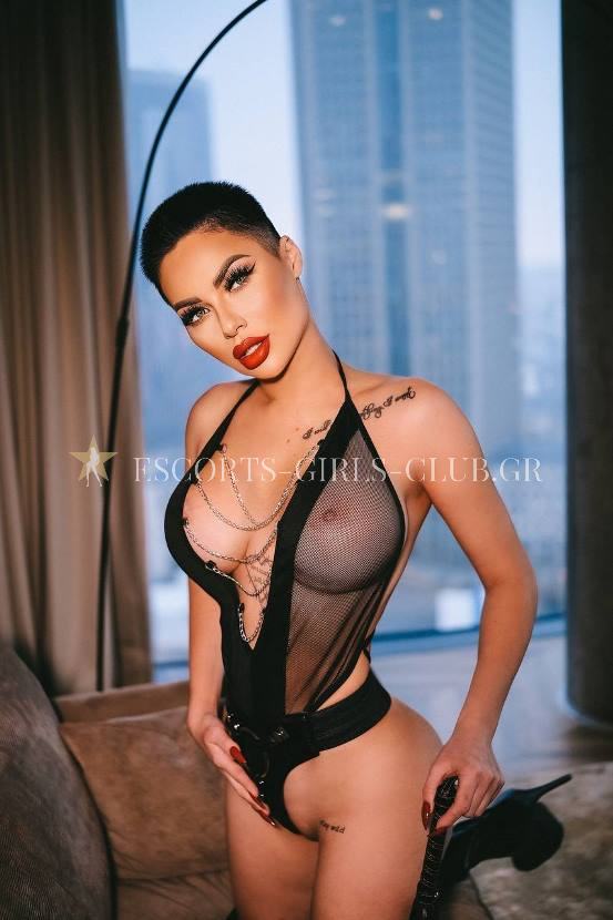 SENSUAL EROTIC KINKY BDSM SHORT HAIR FEM TOP VIP SKINNY MODEL CALLGIRL VISITA ESCORT IN ATHENS ANGIE